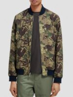 άνδρες αναστρέψιμο bomber jacket ναυτικό/στρατός λουλούδι αοπ 0J8D573 είδη ένδυσης Scotch & Soda - Image 9