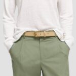 άνδρες δερμάτινη ζώνη άμμος 0J8D716 αξεσουάρ Scotch & Soda
