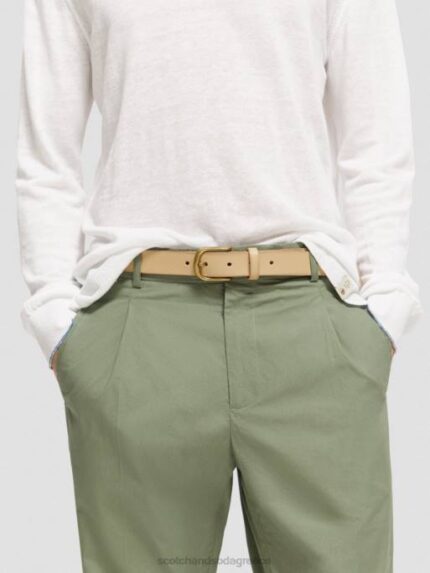 άνδρες δερμάτινη ζώνη άμμος 0J8D716 αξεσουάρ Scotch & Soda