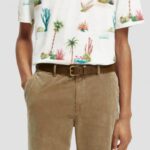άνδρες δερμάτινη ζώνη χακί 0J8D721 αξεσουάρ Scotch & Soda