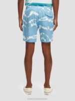 άνδρες εμπριμέ tie-dye σορτς μαγιό μεσαίου μήκους βαφή για γραβάτα μπλε της θάλασσας 0J8D687 είδη ένδυσης Scotch & Soda - Image 3