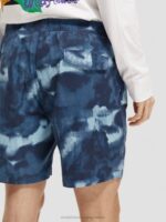 άνδρες εμπριμέ tie-dye σορτς μαγιό μεσαίου μήκους ναυτική βαφή γραβάτας 0J8D689 είδη ένδυσης Scotch & Soda - Image 4