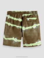 άνδρες εμπριμέ tie-dye σορτς μαγιό μεσαίου μήκους βαφή στρατιωτικής γραβάτας 0J8D688 είδη ένδυσης Scotch & Soda - Image 6