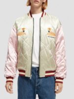 άνδρες κεντημένο σατέν bomber jacket combo α 0J8D559 είδη ένδυσης Scotch & Soda - Image 5