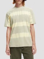 άνδρες οργανική γραβάτα t-shirt με χαλαρή εφαρμογή αμμόπετρα 0J8D389 είδη ένδυσης Scotch & Soda