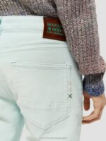 άνδρες το skim super slim fit βαμμένο με τζιν μέντα 0J8D583 είδη ένδυσης Scotch & Soda - Image 8