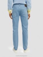 άνδρες το skim super slim fit βαμμένο με τζιν μπλε 0J8D581 είδη ένδυσης Scotch & Soda - Image 3