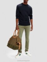 άνδρες το skim super slim fit βαμμένο με τζιν στρατιωτικό πράσινο 0J8D582 είδη ένδυσης Scotch & Soda - Image 2