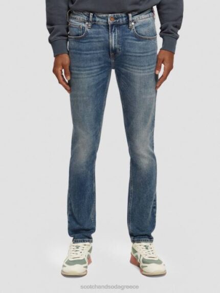 άνδρες το skim super-slim fit τζιν ημισέληνος 0J8D584 είδη ένδυσης Scotch & Soda