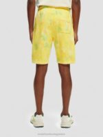 άνδρες χαλαρή εφαρμογή tie-dye sweat σορτς κίτρινη βαφή γραβάτας 0J8D614 είδη ένδυσης Scotch & Soda - Image 3