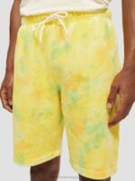 άνδρες χαλαρή εφαρμογή tie-dye sweat σορτς κίτρινη βαφή γραβάτας 0J8D614 είδη ένδυσης Scotch & Soda - Image 4