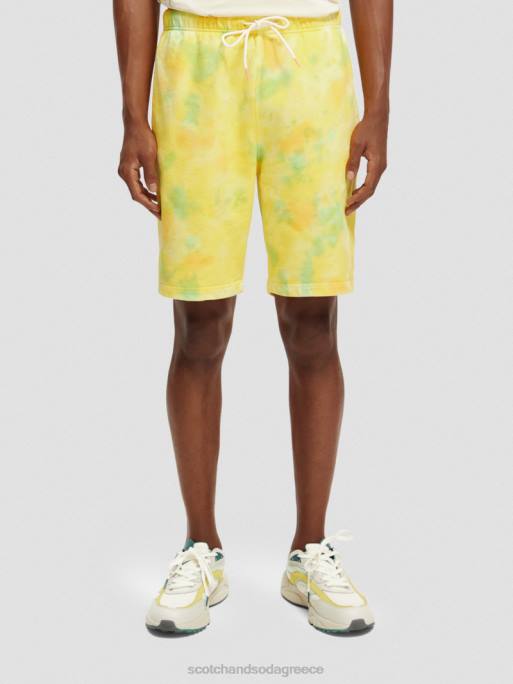 ceaccebdceb4cf81ceb5cf82_cf87ceb1cebbceb1cf81ceae_ceb5cf86ceb1cf81cebccebfceb3ceae_tie_dye_sweat_cf83cebfcf81cf84cf82_cebaceaf.jpg άνδρες χαλαρή εφαρμογή tie-dye sweat σορτς κίτρινη βαφή γραβάτας 0J8D614 είδη ένδυσης Scotch & Soda - Image 1