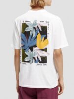 άνδρες T-shirt από οργανικό βαμβάκι άσπρο 0J8D348 είδη ένδυσης Scotch & Soda - Image 3
