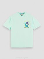 άνδρες T-shirt από οργανικό βαμβάκι με χαλαρή εφαρμογή Όρμος 0J8D416 είδη ένδυσης Scotch & Soda - Image 5