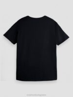 άνδρες T-shirt από οργανικό βαμβάκι με χαλαρή εφαρμογή μαύρος 0J8D453 είδη ένδυσης Scotch & Soda - Image 6