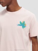 άνδρες T-shirt από οργανικό βαμβάκι τριαντάφυλλο 0J8D347 είδη ένδυσης Scotch & Soda - Image 4