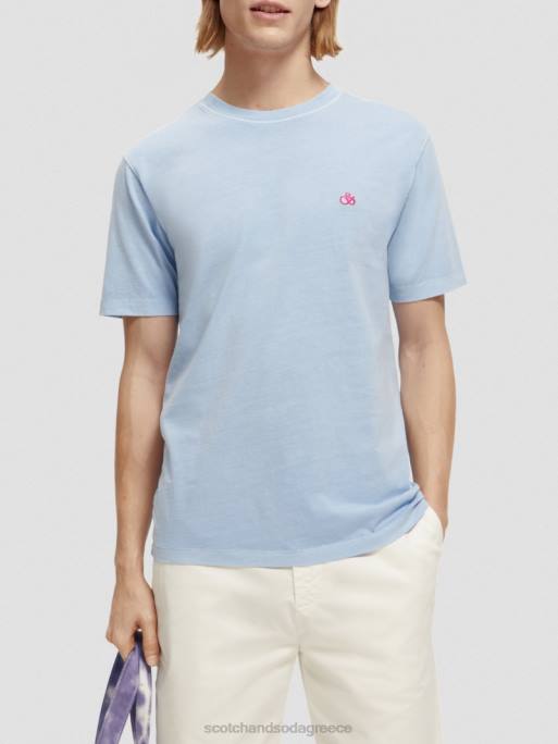 ceaccebdceb4cf81ceb5cf82_t_shirt_ceb2ceb1cebccebcceadcebdcebf_cebcceb5_cebaceb1cebdcebfcebdceb9cebaceae_ceb5cf86ceb1cf81cebc.jpg άνδρες T-shirt βαμμένο με κανονική εφαρμογή μπλε της θάλασσας 0J8D432 είδη ένδυσης Scotch & Soda - Image 1