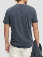 άνδρες T-shirt βαμμένο με κανονική εφαρμογή ΠΟΛΕΜΙΚΟ ΝΑΥΤΙΚΟ 0J8D427 είδη ένδυσης Scotch & Soda - Image 3