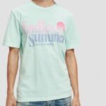 άνδρες T-shirt με κανονική εφαρμογή, βαμμένα με έργα τέχνης Όρμος 0J8D358 είδη ένδυσης Scotch & Soda