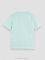 άνδρες T-shirt με κανονική εφαρμογή, βαμμένα με έργα τέχνης Όρμος 0J8D358 είδη ένδυσης Scotch & Soda - Image 6