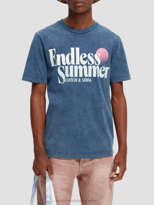 ceaccebdceb4cf81ceb5cf82_t_shirt_cebcceb5_cebaceb1cebdcebfcebdceb9cebaceae_ceb5cf86ceb1cf81cebccebfceb3ceae_ceb2ceb1cebccebc.jpg άνδρες T-shirt με κανονική εφαρμογή, βαμμένα με έργα τέχνης θαλάσσια 0J8D354 είδη ένδυσης Scotch & Soda - Image 1