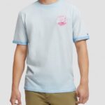άνδρες T-shirt με κρύα έργα τέχνης μπλε της θάλασσας 0J8D378 είδη ένδυσης Scotch & Soda