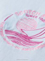 άνδρες T-shirt με κρύα έργα τέχνης μπλε της θάλασσας 0J8D378 είδη ένδυσης Scotch & Soda - Image 7