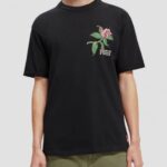 άνδρες T-shirt με οργανικά έργα τέχνης με χαλαρή εφαρμογή μαύρος 0J8D362 είδη ένδυσης Scotch & Soda