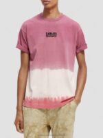 άνδρες T-shirt με οργανική tie-dye artwork combo α 0J8D406 είδη ένδυσης Scotch & Soda