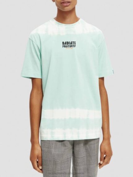 άνδρες T-shirt με οργανική tie-dye artwork combo γ 0J8D403 είδη ένδυσης Scotch & Soda