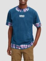άνδρες T-shirt με οργανική tie-dye artwork combo d 0J8D405 είδη ένδυσης Scotch & Soda