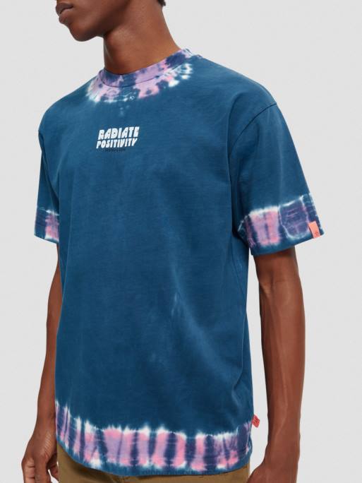 άνδρες T-shirt με οργανική tie-dye artwork combo d 0J8D405 είδη ένδυσης Scotch & Soda - Image 4