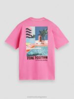 άνδρες t-shirt με χαλαρή εφαρμογή κερασόχρωμος 0J8D423 είδη ένδυσης Scotch & Soda - Image 6