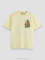 άνδρες t-shirt με χαλαρή εφαρμογή μπανάνα 0J8D458 είδη ένδυσης Scotch & Soda - Image 5