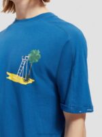 άνδρες t-shirt με χαλαρή εφαρμογή μπλε της ριβιέρας 0J8D421 είδη ένδυσης Scotch & Soda - Image 4