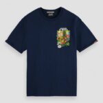 άνδρες t-shirt με χαλαρή εφαρμογή ΠΟΛΕΜΙΚΟ ΝΑΥΤΙΚΟ 0J8D457 είδη ένδυσης Scotch & Soda