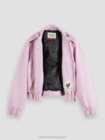 γυναίκες δερμάτινο bomber jacket λεβάντα 0J8D143 είδη ένδυσης Scotch & Soda - Image 8