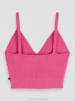 γυναίκες πλεκτό crop top με λαιμόκοψη ροζ γροθιά 0J8D119 είδη ένδυσης Scotch & Soda - Image 6
