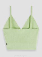 γυναίκες πλεκτό crop top με λαιμόκοψη φρέσκια μέντα 0J8D117 είδη ένδυσης Scotch & Soda - Image 6