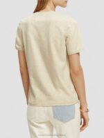 γυναίκες T-shirt από οργανικό βαμβάκι με χαλαρή εφαρμογή melange βρώμης 0J8D81 είδη ένδυσης Scotch & Soda - Image 3
