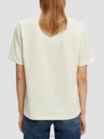 γυναίκες T-shirt από οργανικό βαμβάκι με χαλαρή εφαρμογή άσπρο 0J8D98 είδη ένδυσης Scotch & Soda - Image 3