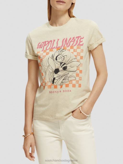ceb3cf85cebdceb1ceafcebaceb5cf82_t_shirt_ceb1cf80cf8c_cebfcf81ceb3ceb1cebdceb9cebacf8c_ceb2ceb1cebcceb2ceaccebaceb9_cebcceb5.jpg γυναίκες T-shirt από οργανικό βαμβάκι με χαλαρή εφαρμογή melange βρώμης 0J8D81 είδη ένδυσης Scotch & Soda - Image 1