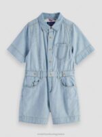 παιδιά ελαφρύ chambray τζιν playsuit πλυμένο λουλακί 0J8D727 είδη ένδυσης Scotch & Soda - Image 5