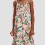 παιδιά εμπριμέ smocked midi φόρεμα λουλουδόκηπος 0J8D731 είδη ένδυσης Scotch & Soda