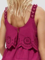 παιδιά Μίντι φόρεμα broderie anglaise σε επίπεδα ντάλια 0J8D732 είδη ένδυσης Scotch & Soda - Image 4